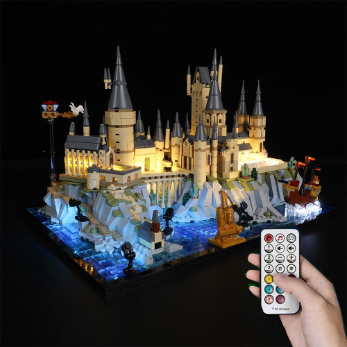 LED Light Kit for(Hogwarts Castle and Grounds), Lighting Kit Compatible with Lego 76419(Only Led Light, Building Block Model not Included) (RC Version)