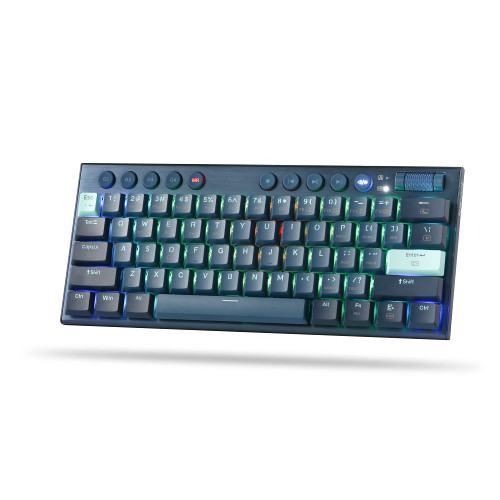 K632 PRO 60% Wireless RGB Mechanical Keyboard, BT/2.4Ghz/Wired Tri-Mode Ultra-Thin Low Profile Gaming Keyboard w/No-Lag Connection, Dedicated Media Control & Linear Red Switch