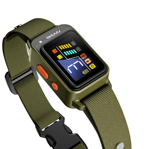 Dog Bark Collar,Rechargeable Smart Barking Collar, Anti Bark Training Collar with Adjustable Sensitivity Beep Vibration Shock, Bark Shock Collar for Small Large Medium Dogs (Green