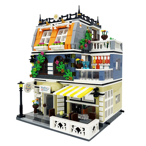 Garden Hotel Assembly Square Building kit,Modular House Building Blocks Model Set for Teens and Adults.Collectible Display Toy Building Set 1316PCS