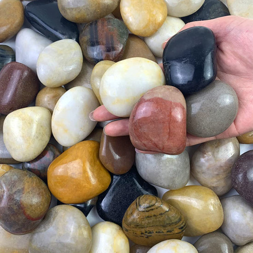 20lbs River Rocks for Landscaping, 2-3 inch Polished Pebbles for Plants. Decorative Rocks for Large Plants Vase Aquarium Fish Tank and Garden Paving Rocks 20lbs River Rocks for Landscaping, 2-3 inch Polished Pebbles for Plants. Decorative Rocks for Large Plants Vase Aquarium Fish Tank and Garden Paving Rocks