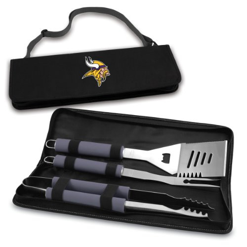 NFL Minnesota Vikings Metro 3-Piece BBQ Tool Set in Carry Case NFL Minnesota Vikings Metro 3-Piece BBQ Tool Set in Carry Case