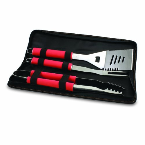 NFL New England Patriots Metro 3-Piece BBQ Tool Set in Carry Case NFL New England Patriots Metro 3-Piece BBQ Tool Set in Carry Case