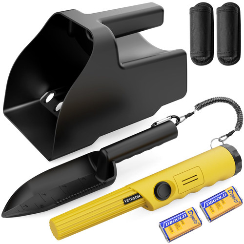Metal Detector Handheld Pinpointer Waterproof - IP68 with Sand Scoop Shovel Professional 360 Search Pin Pointer Wand Accessories High Sensitivity Portable Detectors Treasure Pinpointing Finder Probe Metal Detector Handheld Pinpointer Waterproof - IP68 with Sand Scoop Shovel Professional 360 Search Pin Pointer Wand Accessories High Sensitivity Portable Detectors Treasure Pinpointing Finder Probe