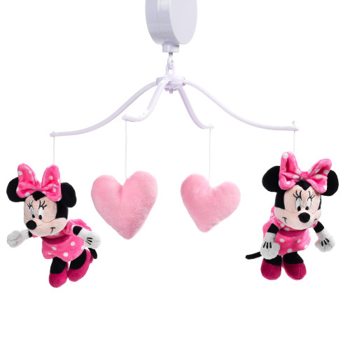 Disney Baby Minnie Mouse Love Pink Musical Baby Crib Mobile Soother