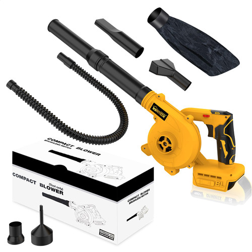 Cordless Leaf Blower for DEWALT 20V Max Battery, 2-in-1 Handle Electric Blower + Vacuum Cleaner, 6 Variable Speed Up to 180MPH, Electric Jobsite Air Blower with Brushless Motor (Battery Not Included)