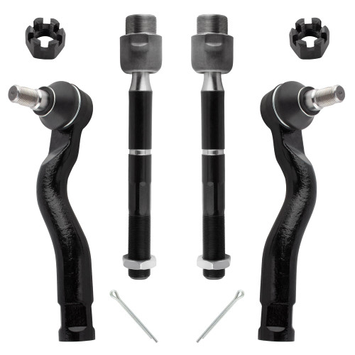 (Set of 4) Front Inner and Outer Tie Rod End Links fit for Toyota Sequoia 2008-2019 / for Toyota Tundra 2007-2019 / Replaces EV800293 ES00327 ES800326