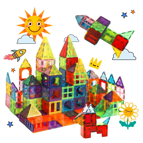 100PCS Magnetic Tiles Kids Toys, 3D Magnet Building Blocks Set Boys Girls, STEM Magnetic Construction Toy Sets, Preschool Educational Building Toys for Toddlers, Sensory Toys with 2 Cars 100PCS Magnetic Tiles Kids Toys, 3D Magnet Building Blocks Set Boys Girls, STEM Magnetic Construction Toy Sets, Preschool Educational Building Toys for Toddlers, Sensory Toys with 2 Cars