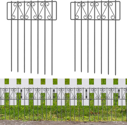 25 Pack Animal Barrier Fence, 17 Inch(H) X 27Ft(L) No Dig Barrier Dog Fence, Rustproof Metal Wire Panel Border Fence, Dog Rabbits Ground Stakes Bottom Fence for Outdoor, Yard. 25 Pack Animal Barrier Fence, 17 Inch(H) X 27Ft(L) No Dig Barrier Dog Fence, Rustproof Metal Wire Panel Border Fence, Dog Rabbits Ground Stakes Bottom Fence for Outdoor, Yard.