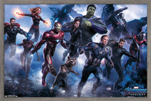 Marvel Cinematic Universe - Avengers - Endgame - Legendary Wall Poster, 22.375" x 34", Barnwood Framed Version