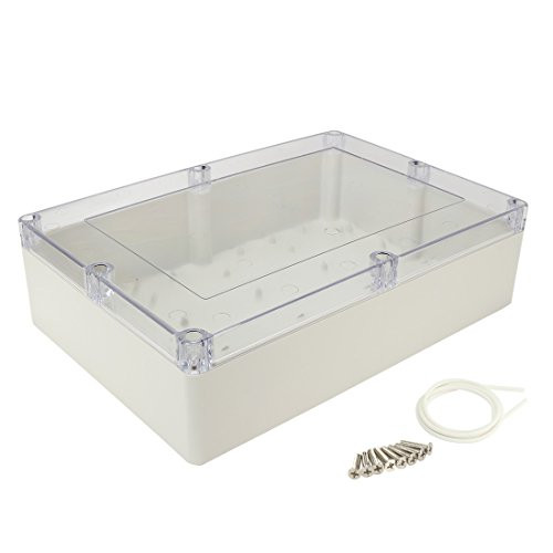 uxcell 15"x10.2"x4.1"(380mmx260mmx105mm) ABS Junction Box Universal Project Enclosure w PC Transparent Cover