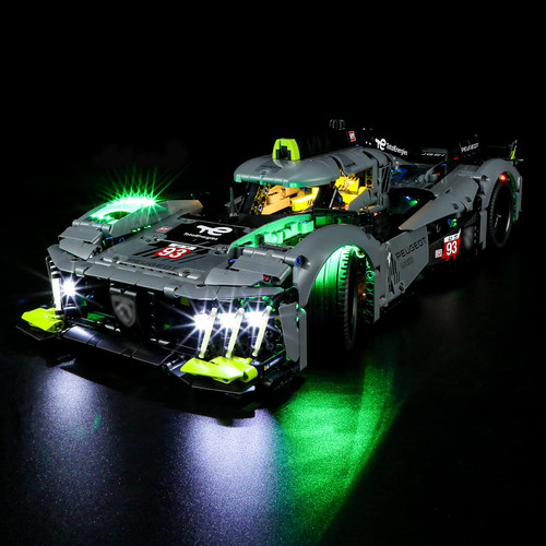 Led Lighting Kit for LEGO-42156 Peugeot 9X8 24H Le Mans Hybrid Hypercar - Compatible with Lego Technic Building Blocks Model- Not Include Lego Set