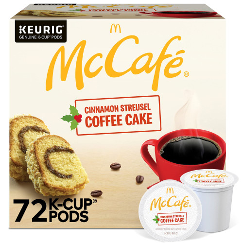 Cinnamon Streusel Coffee Cake Coffee, Keurig Single Serve K-Cup Pods, 72 Count