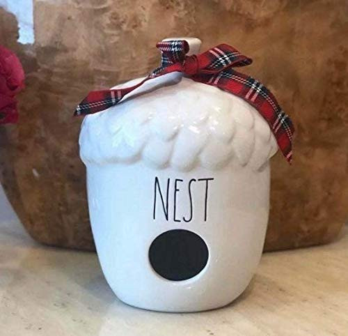 Rae Dunn Ceramic Nest Acorn Birdhouse
