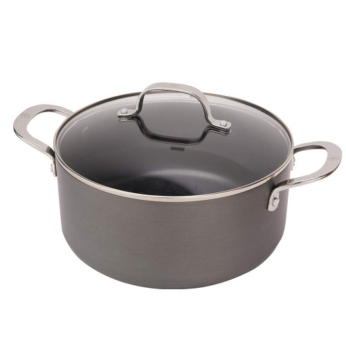 Hard Anodized Induction Compatible Stockpot/Dutch Oven with Lid - Dishwasher and Oven Safe, 5 Quart Nonstick Pan