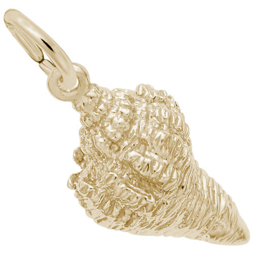 Gold Plated Sterling Silver Shell Charm Pendant