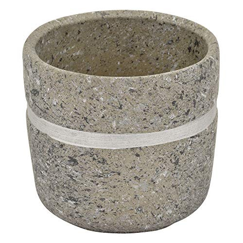 Three Hands 6.75" Terra Cotta Gray Flower Pot Gray & Silver