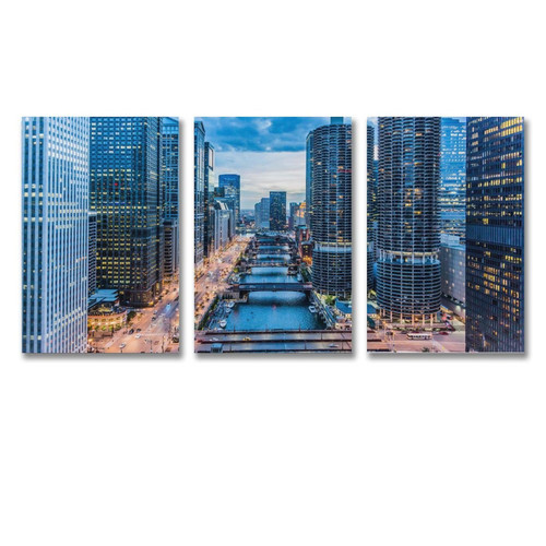 Cityscape Poster Art Deco Canvas Print Poster on The Wall of Chicago Riverwalk Canvas Painting Wall Art Poster for Bedroom Living Room Decor 20x30inch(50x75cm) Unframe-style Cityscape Poster Art Deco Canvas Print Poster on The Wall of Chicago Riverwalk Canvas Painting Wall Art Poster for Bedroom Living Room Decor 20x30inch(50x75cm) Unframe-style