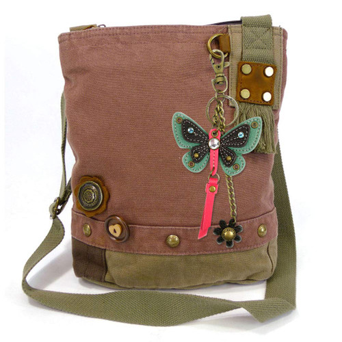 Chala Patch Cross-Body Women Handbag Mauve (Mini teal Butterfly)