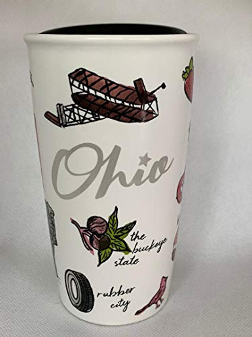 Starbucks OHIO Local Collection Double Walled Ceramic Travel Mug, 12 Fl Oz Starbucks OHIO Local Collection Double Walled Ceramic Travel Mug, 12 Fl Oz