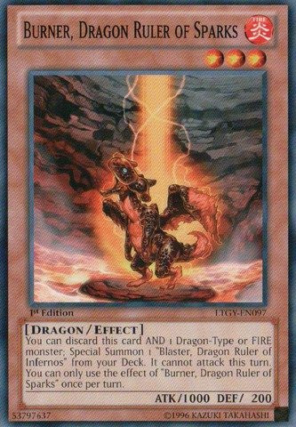 - Burner, Dragon Ruler of Sparks (LTGY-EN097) - Lord of The Tachyon Galaxy - 1st Edition - Common