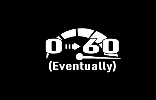 0-60 Eventually Decal for Slow Old Junker Car Truck 0 to 60 Waterproof Bumper Funny Vinyl Window Sticker