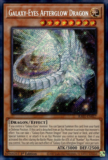 Galaxy-Eyes Afterglow Dragon (Secret Rare) - RA01-EN017 - Secret Rare - 1st Edition