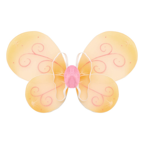 Kids Dress Up Butterfly Wings Cosplay Flower Fairy Wings Halloween Christmas Party Fancy Dress Type A Yellow One Size