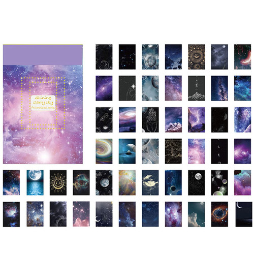 50PCS Aesthetic Stickers for Journaling - Vintage Scrapbook Stickers Journaling Supplies Plant Space Flower Stickers Scrapbooking Supplies Paper for Witch Bullet Journals Supplies Kit Junk Journal Planners