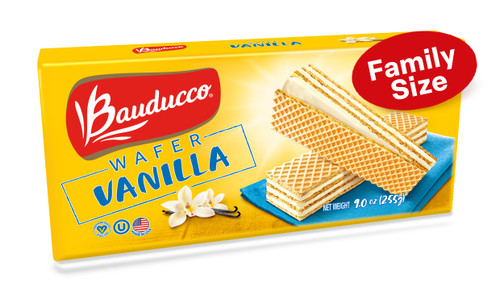 Wafers - Crispy and Delicate Wafer Cookies Filled With Triple Layer Cream 9oz (Vanilla)