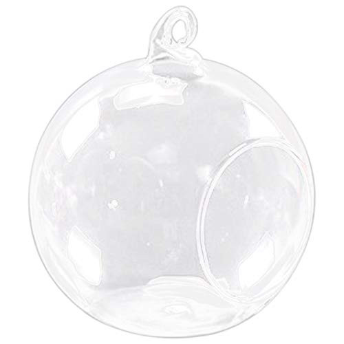 8cm Hanging Glass Flowers Plant Vase Stand Holder Terrarium Container Candlestick Holder Home Decor