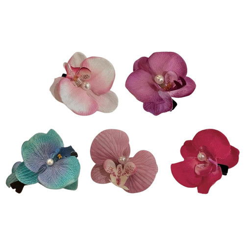 5pcs Phalaenopsis Orchid Artificial Flower Hair Clip, Elegant Artificial Silk Orchid Flower Hair Clips, Hawaiian Flower Orchid Hair Barrettes Clips for Women Girl(Mixcolor) 5pcs Phalaenopsis Orchid Artificial Flower Hair Clip, Elegant Artificial Silk Orchid Flower Hair Clips, Hawaiian Flower Orchid Hair Barrettes Clips for Women Girl(Mixcolor)