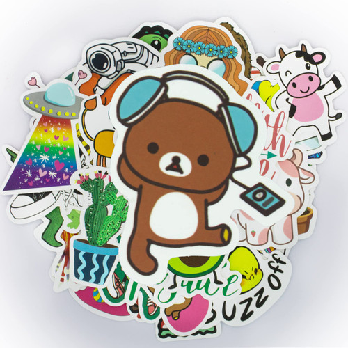 Kawaii Cute Stickers 100PCS,Cartoon Stickers Water Bottles Laptop Phone Scrapbook Animal Stickers for Kids Teens Girls
