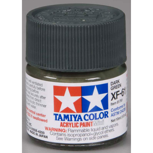 Acrylic Mini XF61 Dark Green TAM81761 Plastics Paint Acrylic