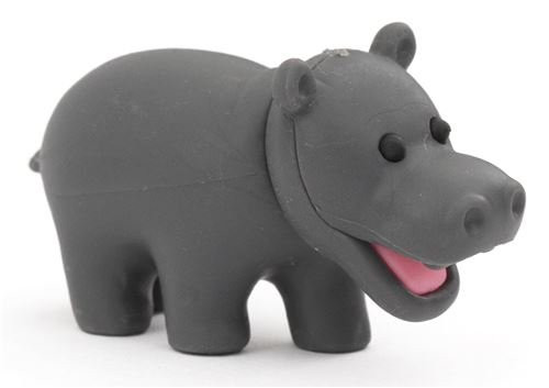 iwako Wild Animal Hippo Grey Japanese Puzzle Eraser from Japan