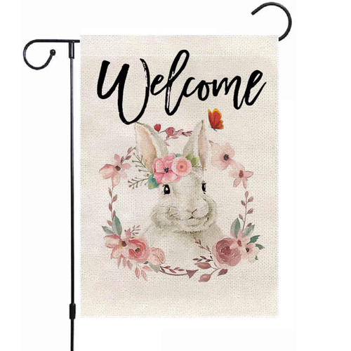 Happy Easter Bunnies Garden Flag 12 x 18 Inch Garden Flag Double Sided Vertical Welcome Butterfly Burlap Yard Holiday Outdoor Decor Flag Happy Easter Bunnies Garden Flag 12 x 18 Inch Garden Flag Double Sided Vertical Welcome Butterfly Burlap Yard Holiday Outdoor Decor Flag