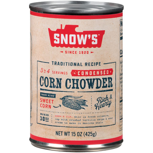Condensed Corn Chowder, 15 oz Can - Creamy and Comforting Chowder with Corn, Spices and Hearty Potatoes