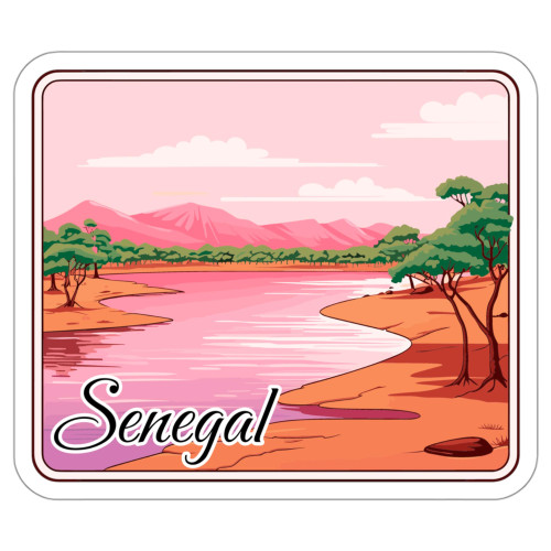 Senegal Sticker Outdoors Weatherproof Decal Vinyl Small Waterproof for Water Bottle Mug Passport Book Scrapbook Notebook Laptop Tumbler Skateboard Computer Phone Size 4" Funny Gift
