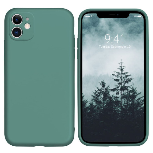 iPhone 11 Case, Phone Case iPhone 11, Slim Thin Silicone Shockproof Protective Hybrid Hard PC Soft TPU Bumper Drop Protection Girls Women Boys Men Phone Cover for iPhone 11, Dark Green Design