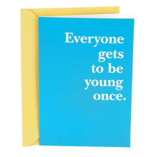 Shoebox Funny Birthday Card (Young Once)