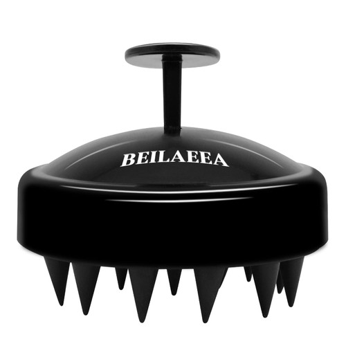 Scalp Massager Shampoo Brush Hair Scalp Scrubber,Silicone Scalp Brush for Hair Growth & Dandruff Removal,Hair Shampoo Brush for Scalp Exfoliator(Black) Scalp Massager Shampoo Brush Hair Scalp Scrubber,Silicone Scalp Brush for Hair Growth & Dandruff Removal,Hair Shampoo Brush for Scalp Exfoliator(Black)