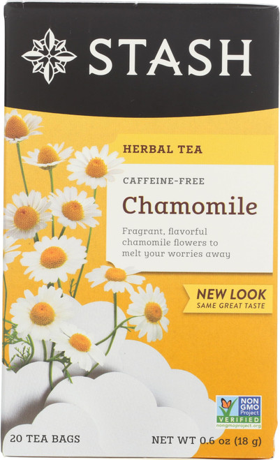 Chamomile Herbal Tea, Caffeine Free, 20 Tea Bags Per Box