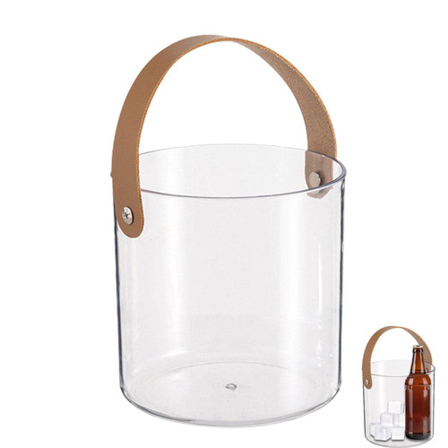 Clear Ice Bucket,Clear Plastics Tub for Drinks | Multipurpose Buckets Beverage Chiller Bin for Beer Bottles