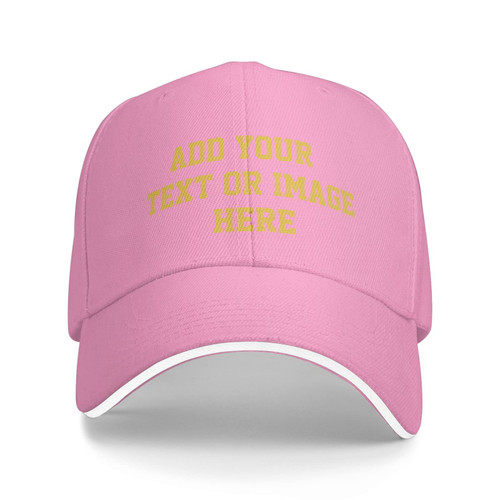 Custom Hats Personalized Hat Customize Baseball Cap Custom Adjustable Trucker Hat for Men & Women Pink Custom Hats Personalized Hat Customize Baseball Cap Custom Adjustable Trucker Hat for Men & Women Pink