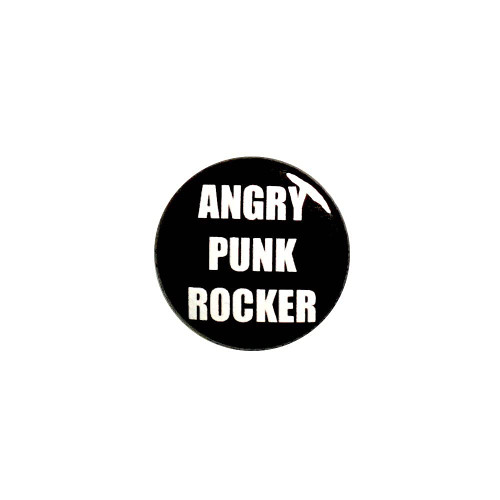 Punk Rock Button Pin Angry Punk Rocker Black Backpack Pinback 1 Inch 63-32