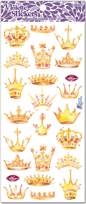 Violette Stickers Foil Crowns