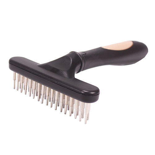 Pet Grooming Rake,Double Row Pins Shedding and Dematting Undercoat Rake Comb for Dogs and Cats,Grooming & Deshedding Brush,Comb Out Mats Easily (Pink) Pet Grooming Rake,Double Row Pins Shedding and Dematting Undercoat Rake Comb for Dogs and Cats,Grooming & Deshedding Brush,Comb Out Mats Easily (Pink)