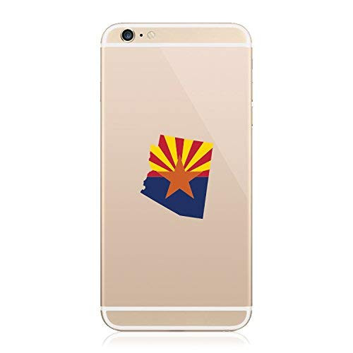 2X - Arizona State Shaped Flag Cell Phone Sticker Self Adhesive Vinyl Decal Sticker AZ Vinyl Made in USA