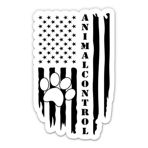 Animal Control Sticker - 3" Laptop Sticker - Waterproof Vinyl for Car, Phone, Water Bottle - American Flag Decal Animal Control Sticker - 3" Laptop Sticker - Waterproof Vinyl for Car, Phone, Water Bottle - American Flag Decal