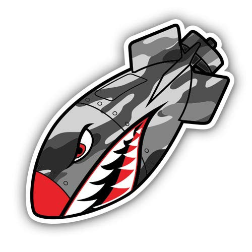 Tiger Bomb Camo War Hawk - 3" Vinyl Sticker - for Car Laptop Water Bottle Phone - Waterproof Decal